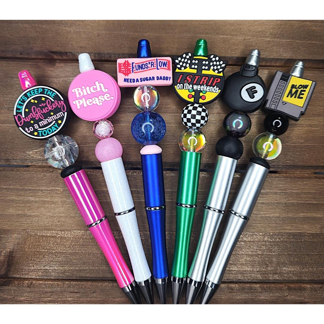 Funny, Sarcastic, Adult Humor Beaded Pens 1M