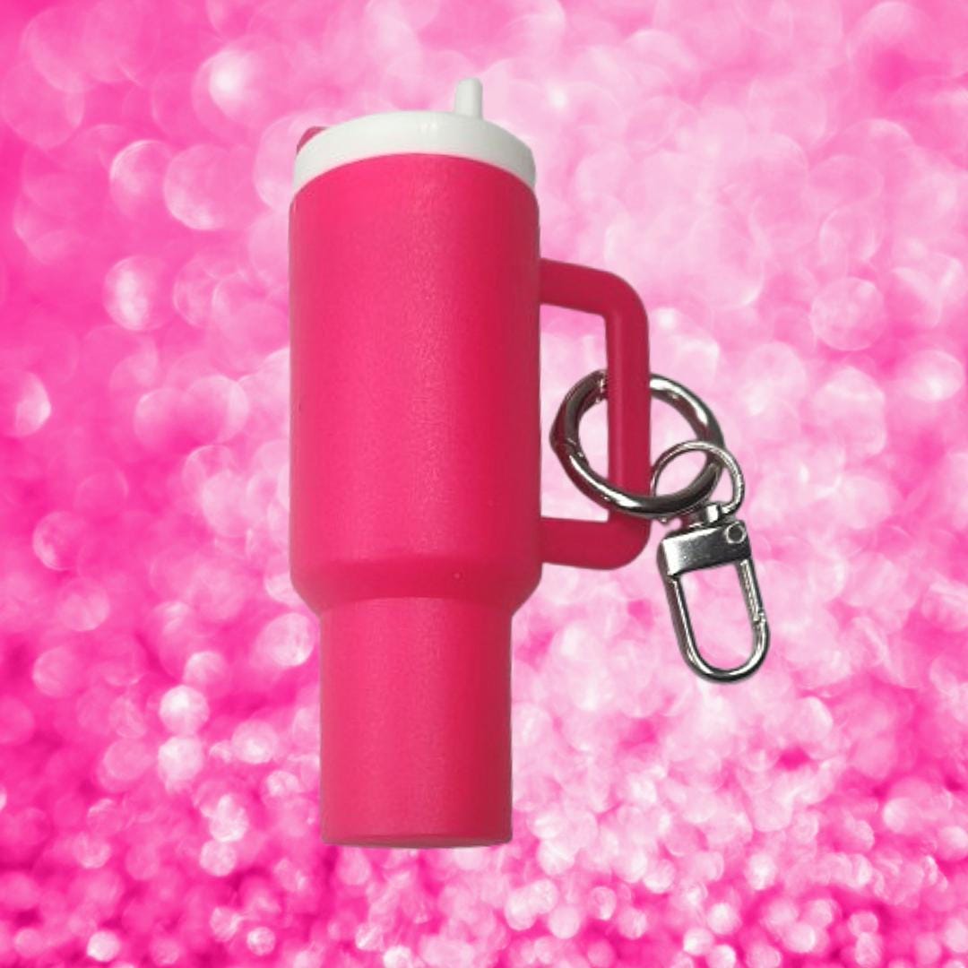 Mini Tumbler Chapstick Keychain Holder