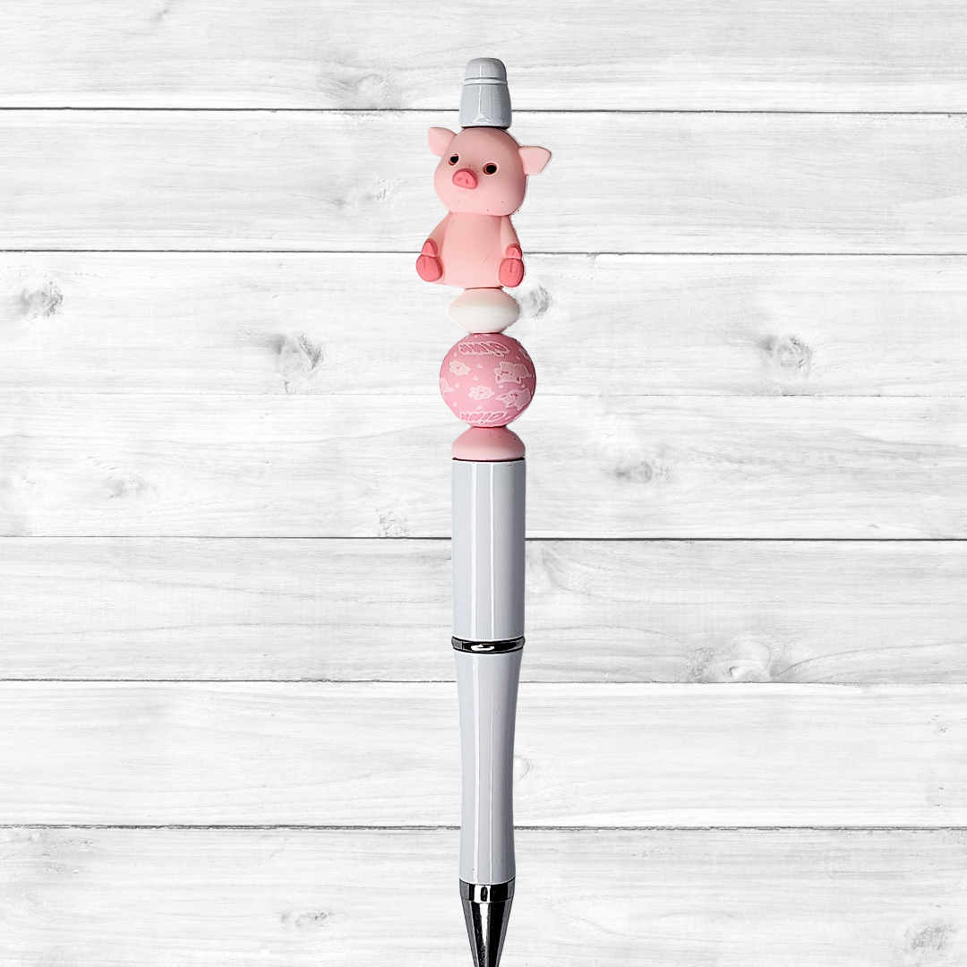 3D Pig Beaded Pen