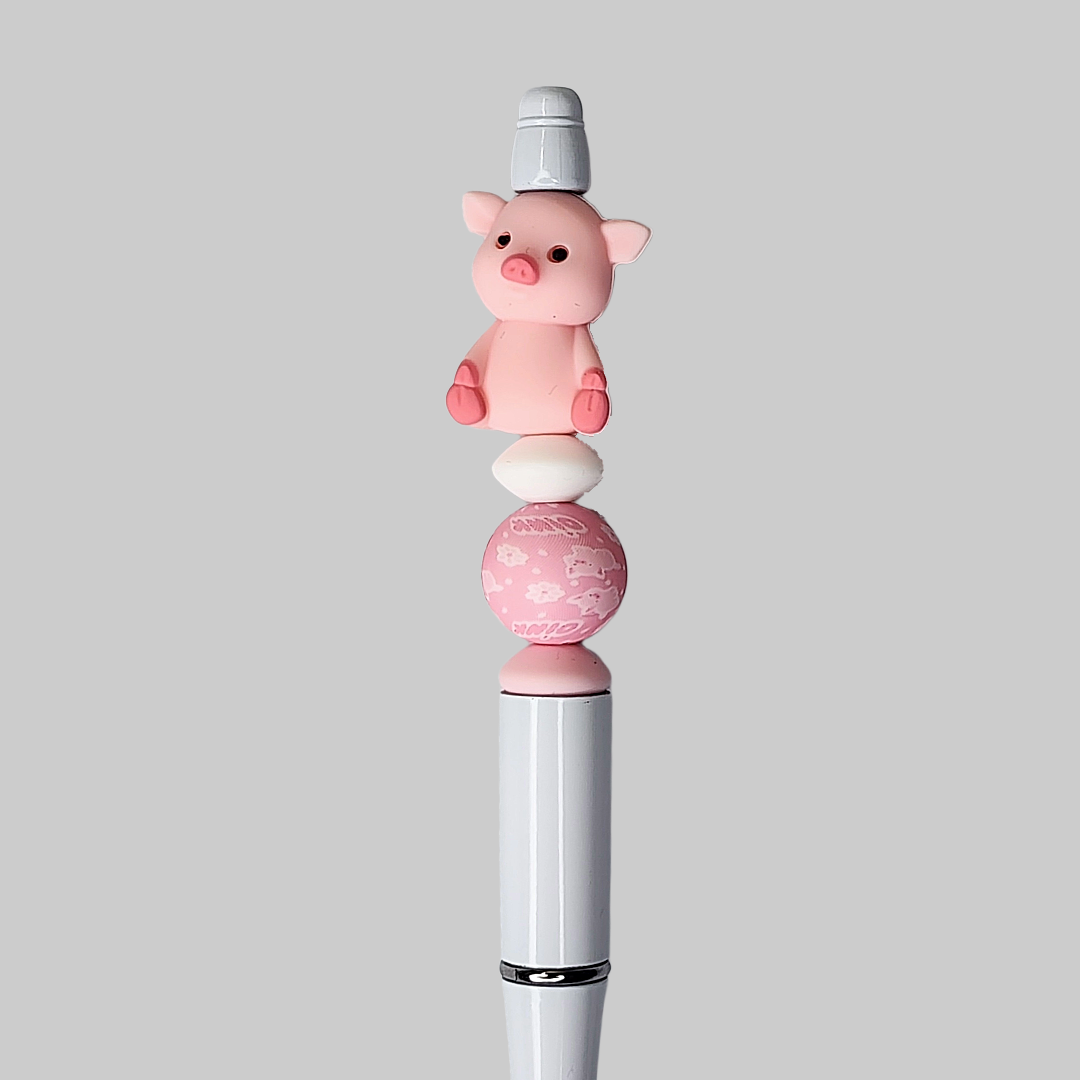 3D Pig Beaded Pen