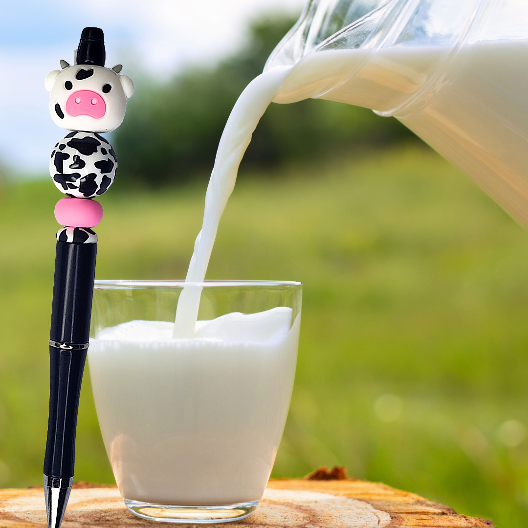 3D Cow Beaded Pen