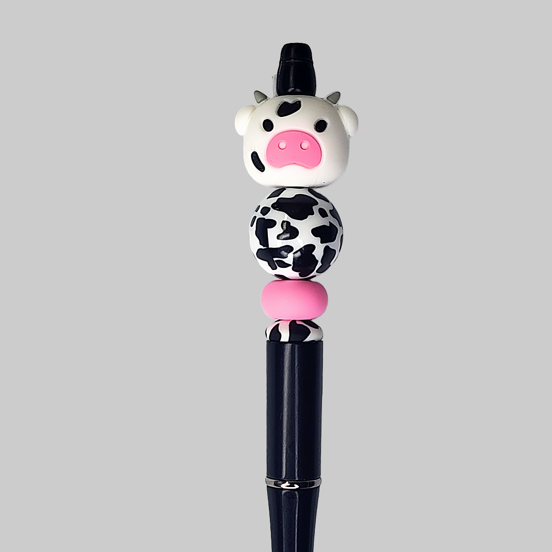 3D Cow Beaded Pen