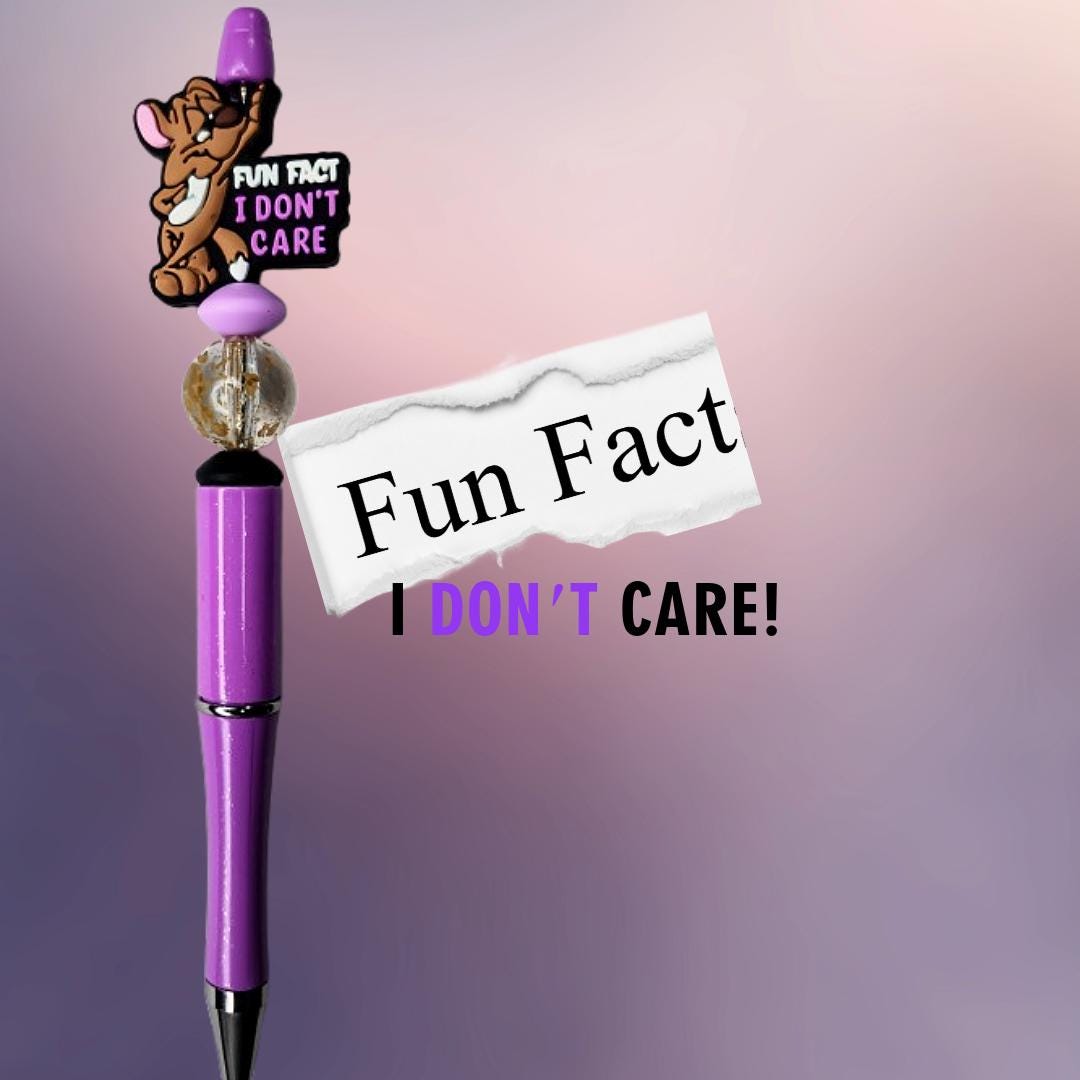 Funny, Sarcastic, Adult Humor Beaded Pens 1D