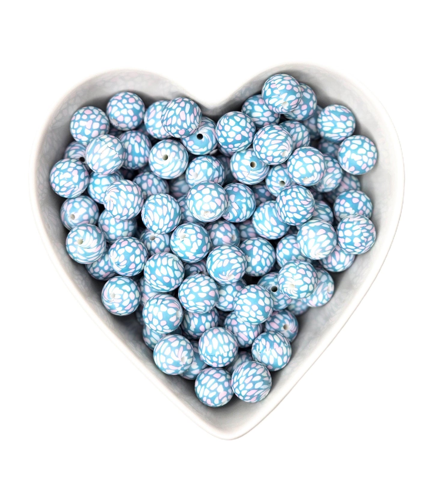 15mm Speckled Silicone Beads