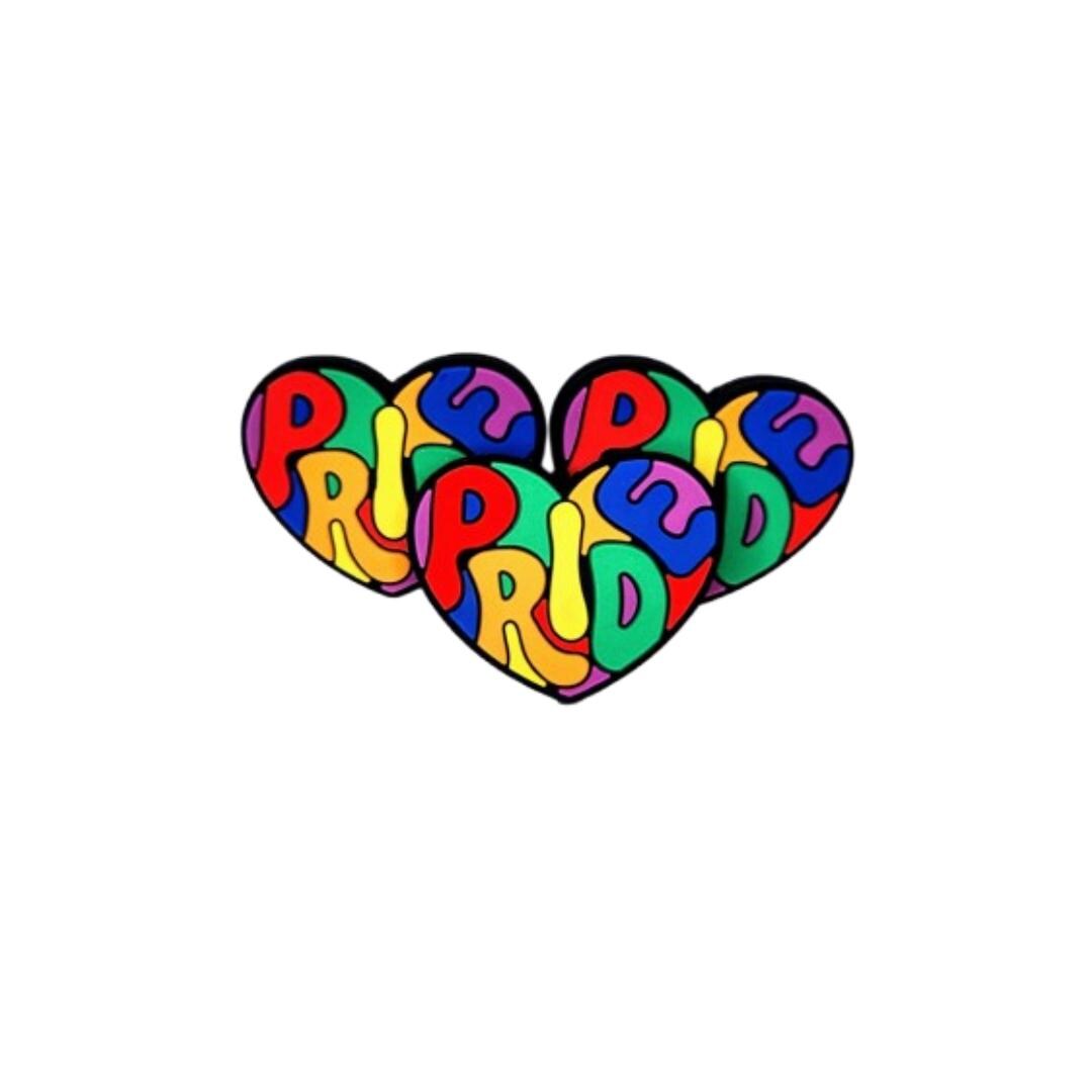 Pride Heart Silicone Focal Bead