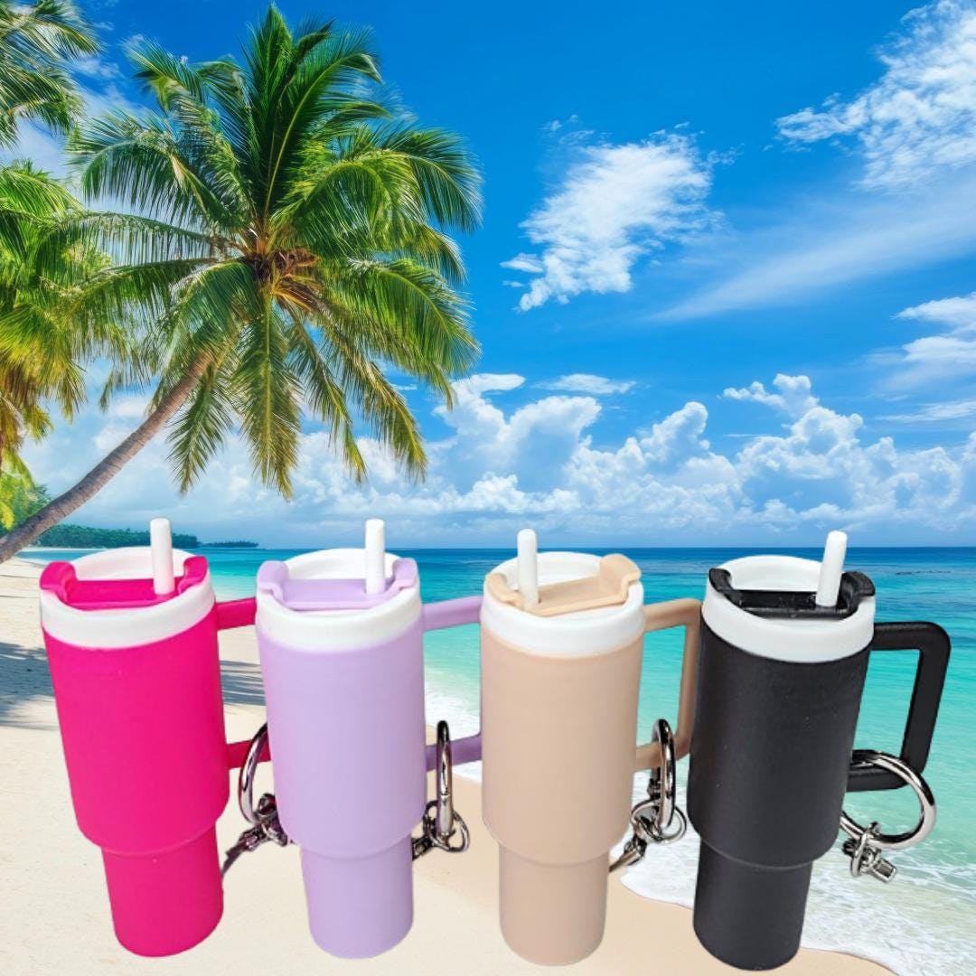 Mini Tumbler Chapstick Keychain Holder
