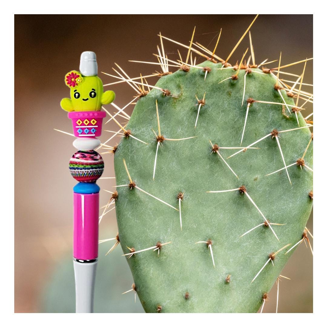 3D Cactus Beaded Pen
