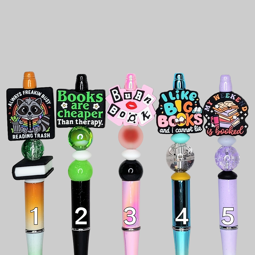 2U Funny Book Lovers Beaded Pens