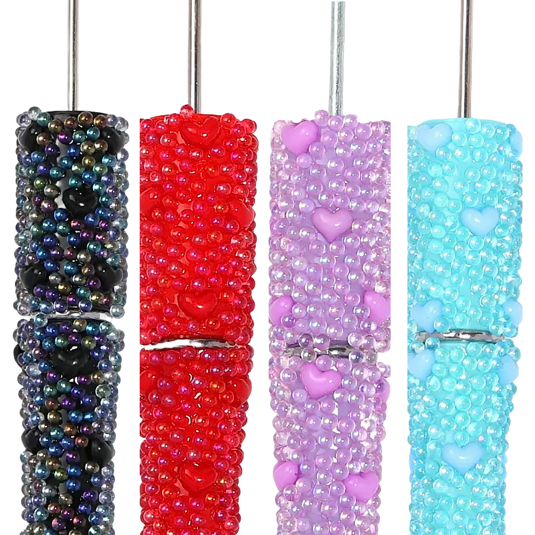 Bubble Heart Beadable Pen Blanks