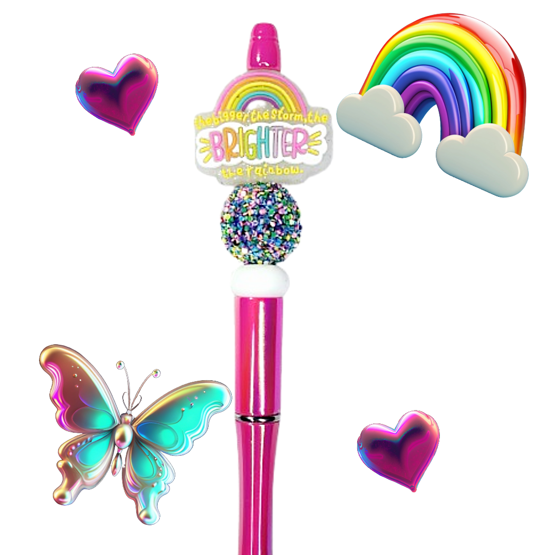 1X Inspirational Custom Design Beaded Pens