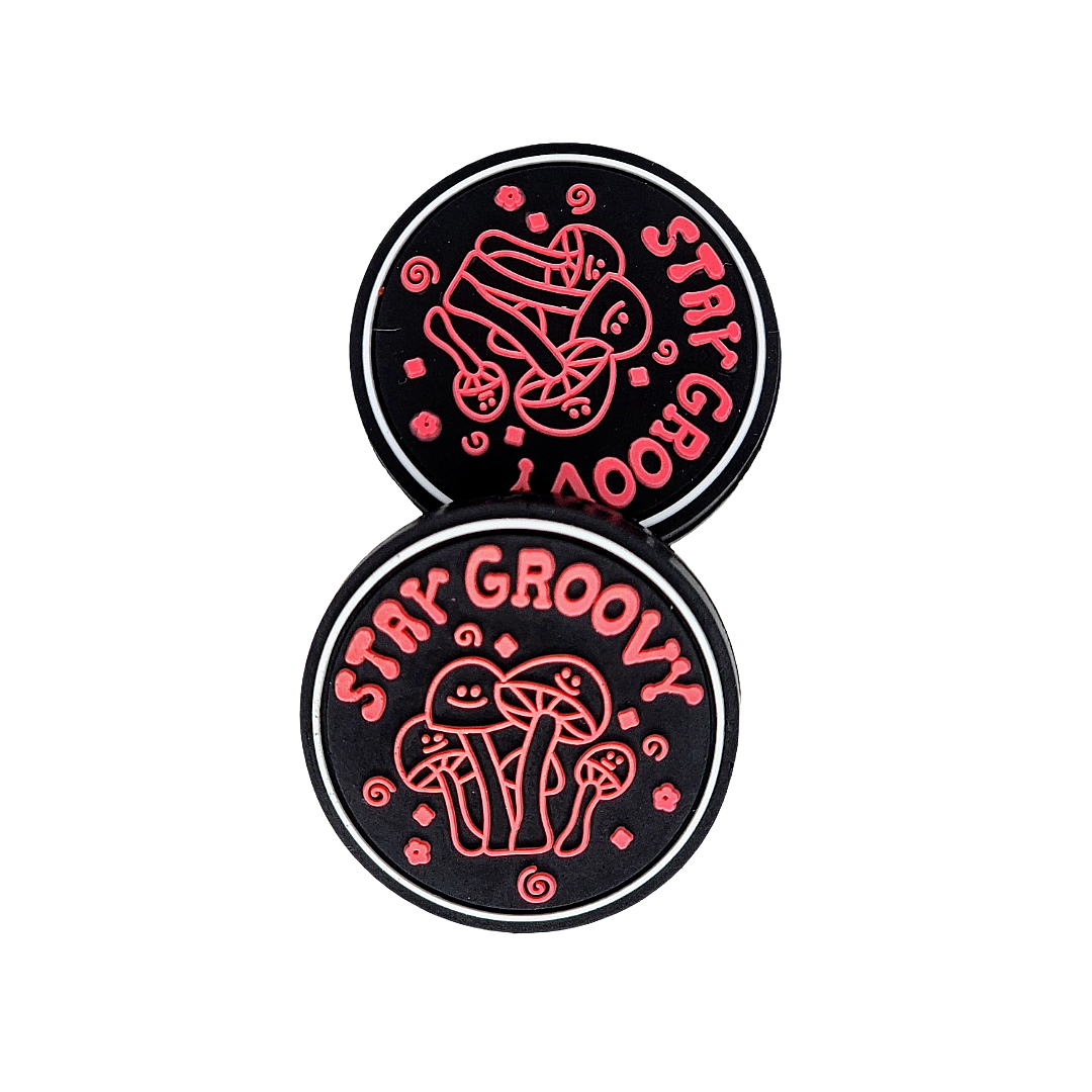 Stay Groovy Silicone Focal Bead 128