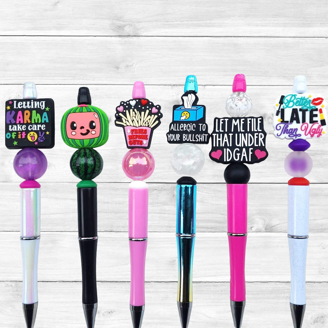 1F Funny, Sarcastic, Adult Humor Beaded Pens