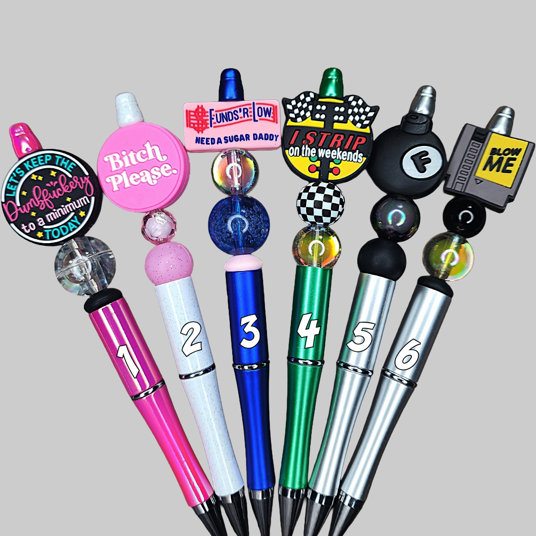 Funny, Sarcastic, Adult Humor Beaded Pens 1M