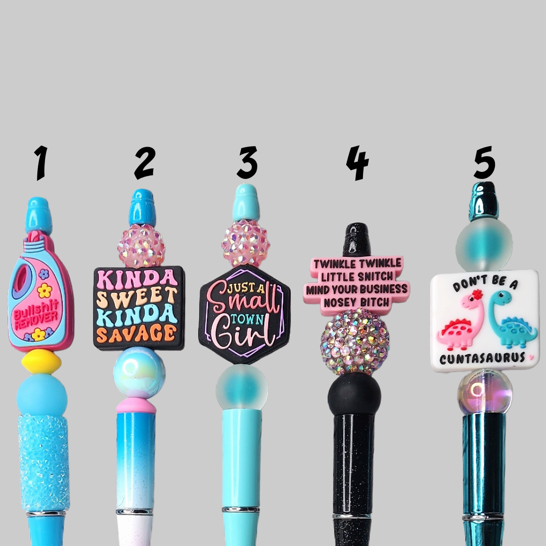Funny, Sarcastic, Adult Humor Beaded Pens 1T