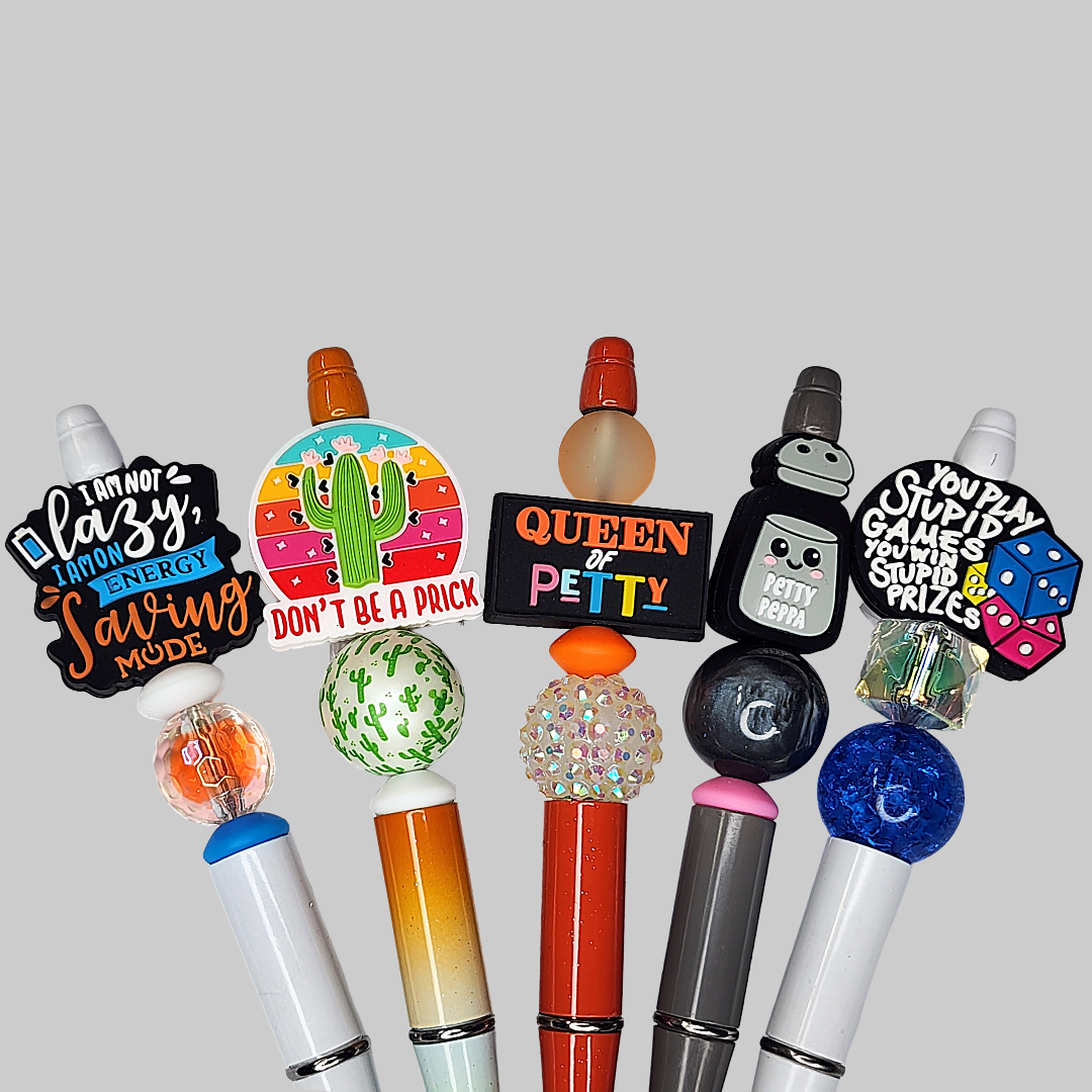 Funny, Sarcastic, Adult Humor Beaded Pens 1L
