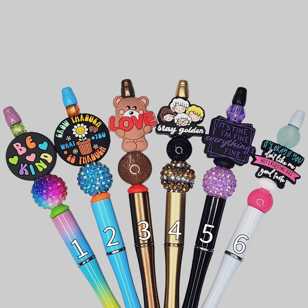 Inspirational Custom Design Beaded Pens 1Y