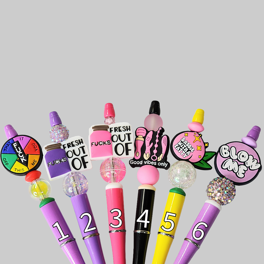 Funny, Sarcastic, Adult Humor Beaded Pens 1I