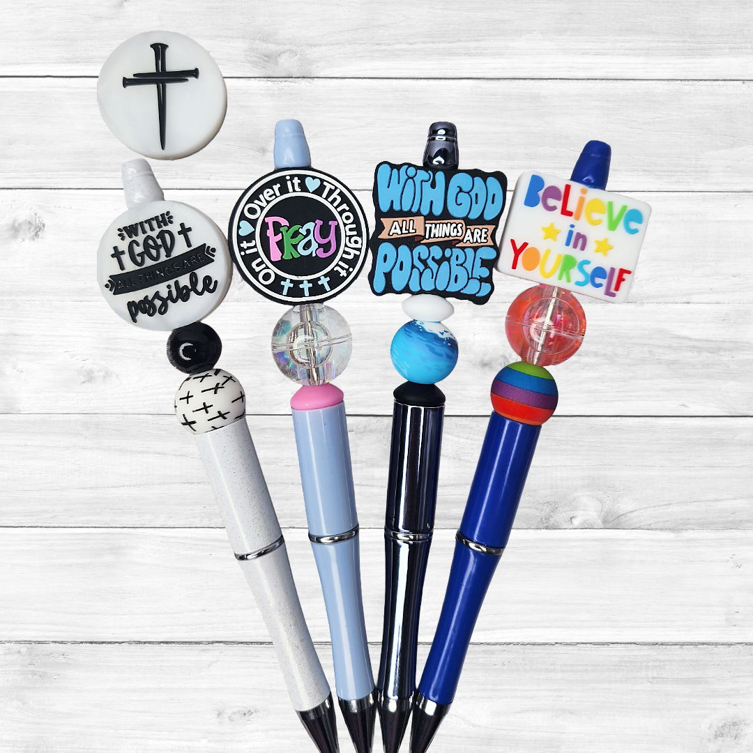 2Y Inspirational Custom Design Beaded Pens