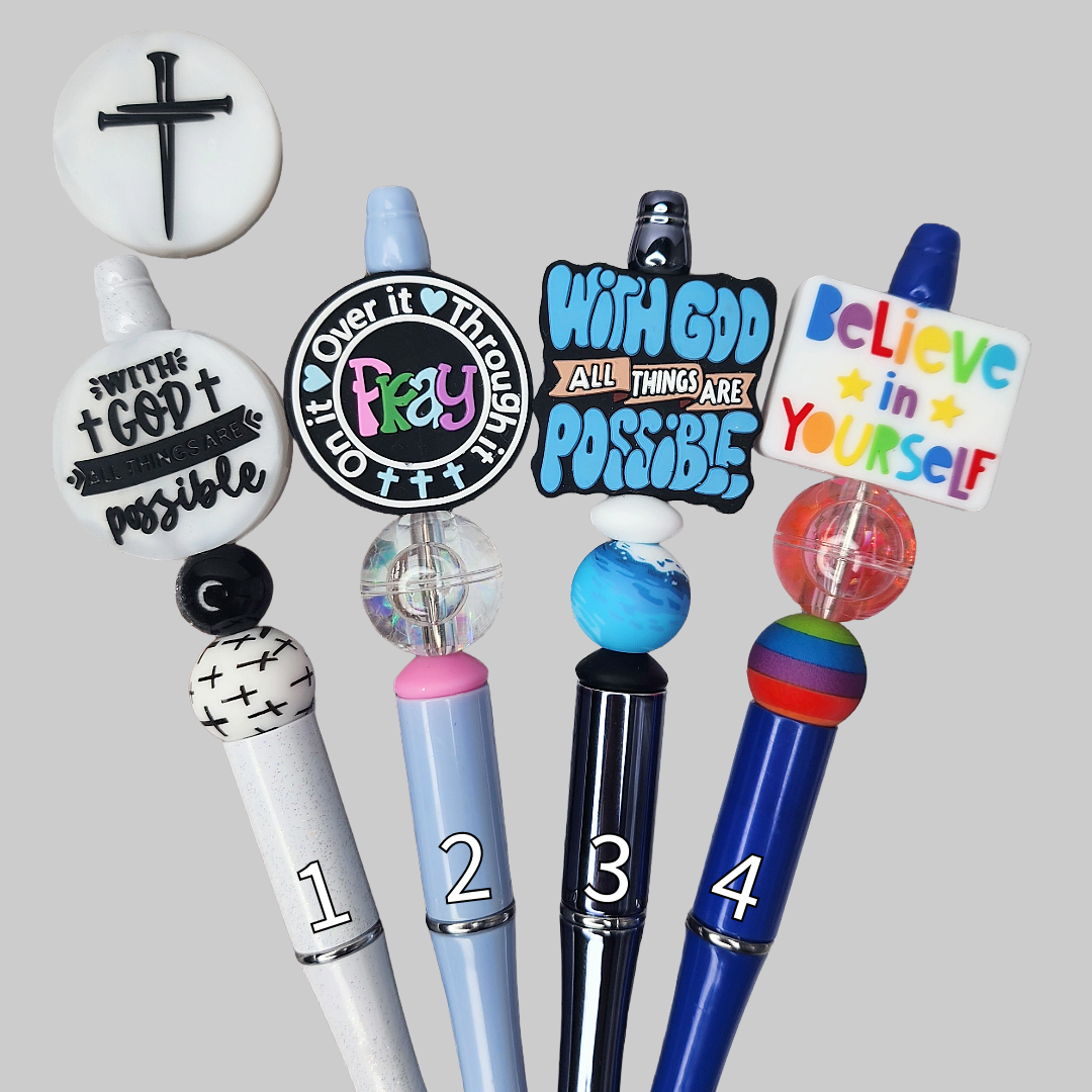 2Y Inspirational Custom Design Beaded Pens
