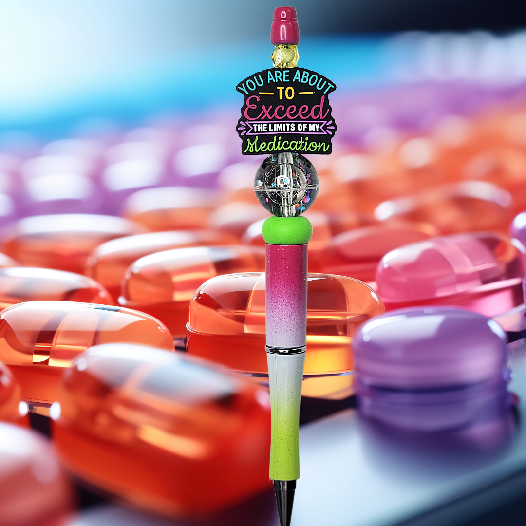 2X Inspirational Custom Design Beaded Pens