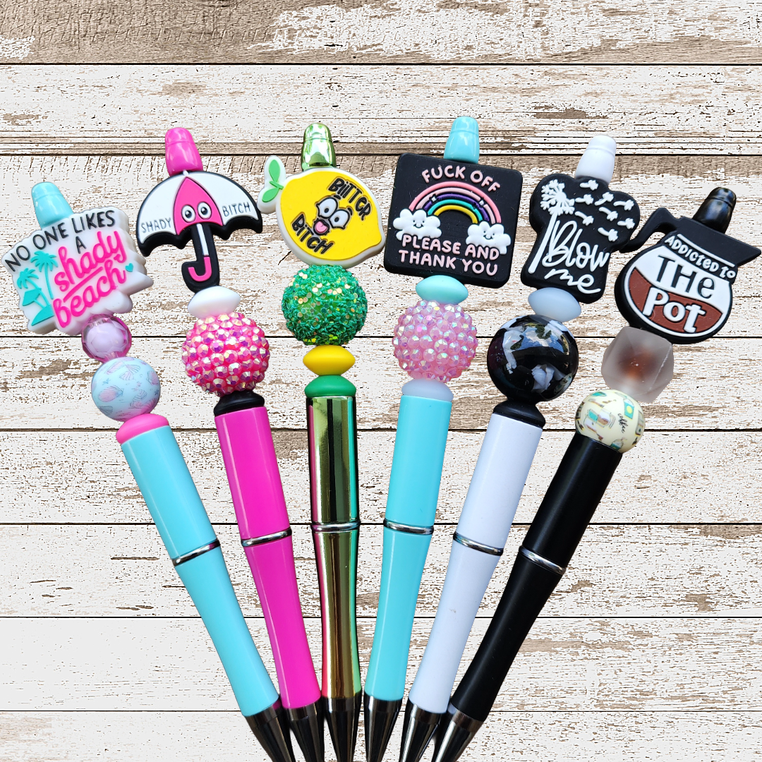 Funny, Sarcastic, Adult Humor Beaded Pens 1Q