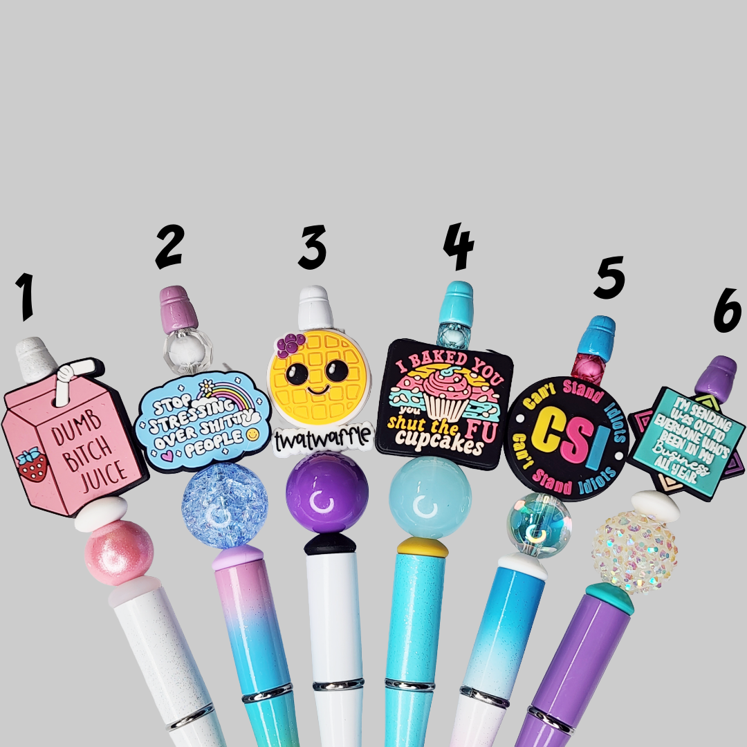 Funny, Sarcastic, Adult Humor Beaded Pens 1J