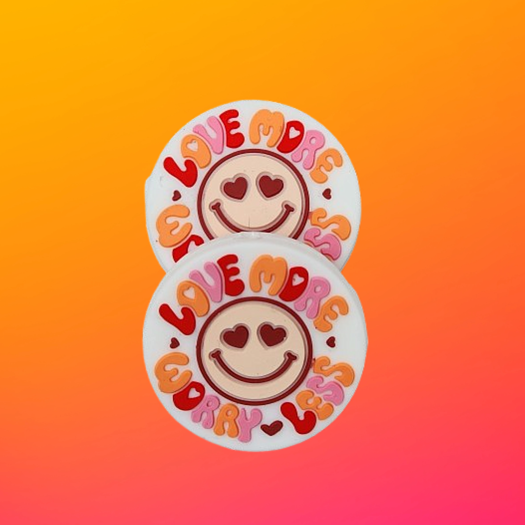 Love More Worry Less Silicone Focal Bead 143