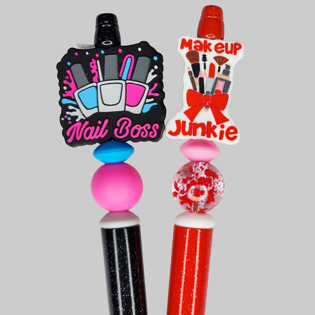 Nail Boss & Makeup Junkie Beaded Pen
