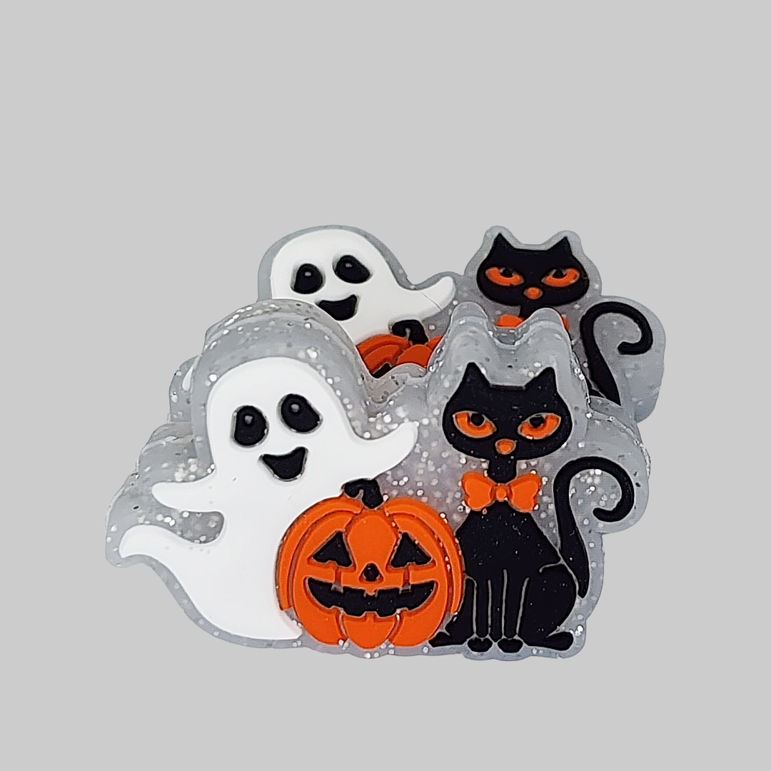 Ghost and Cat Halloween Focal Bead