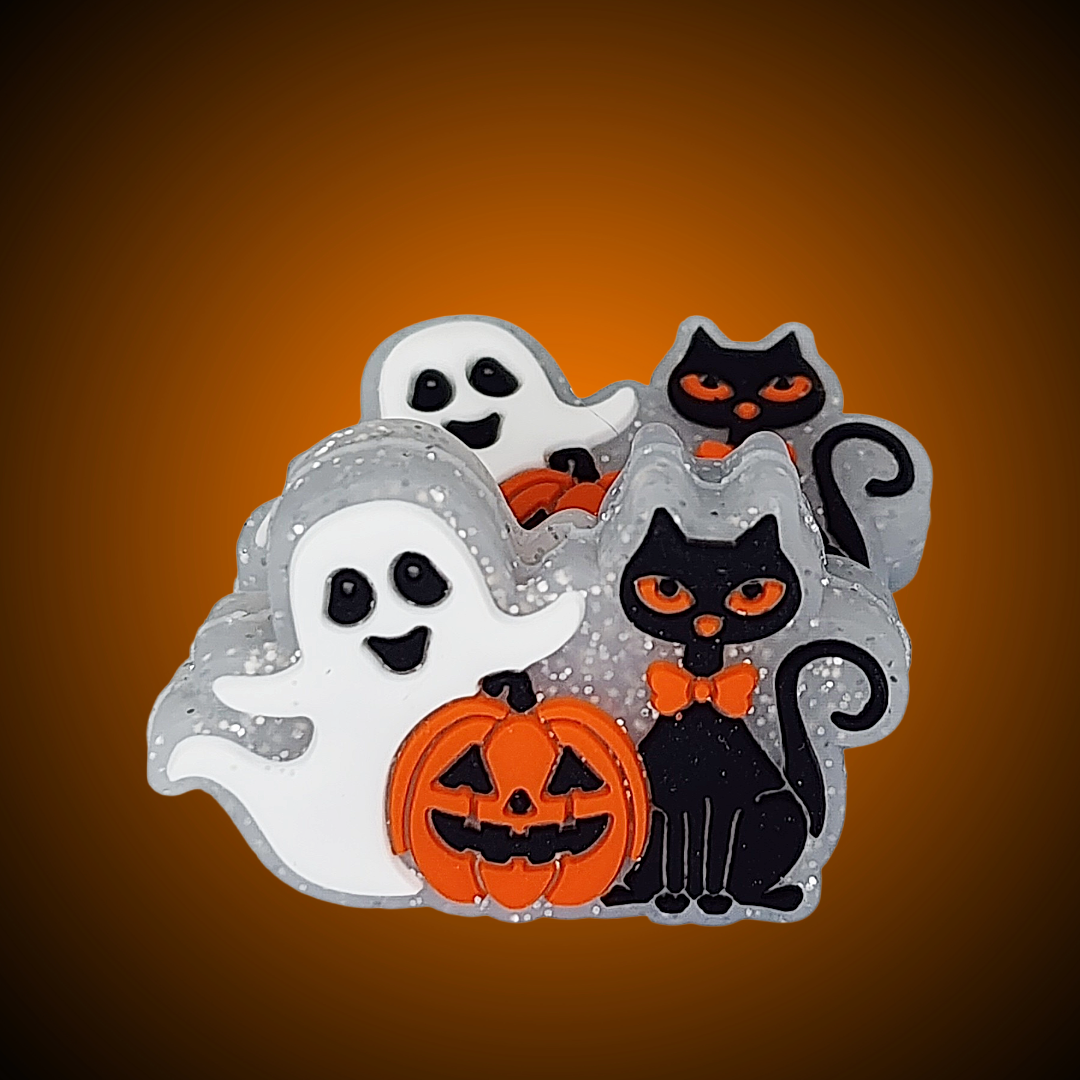 Ghost and Cat Halloween Focal Bead