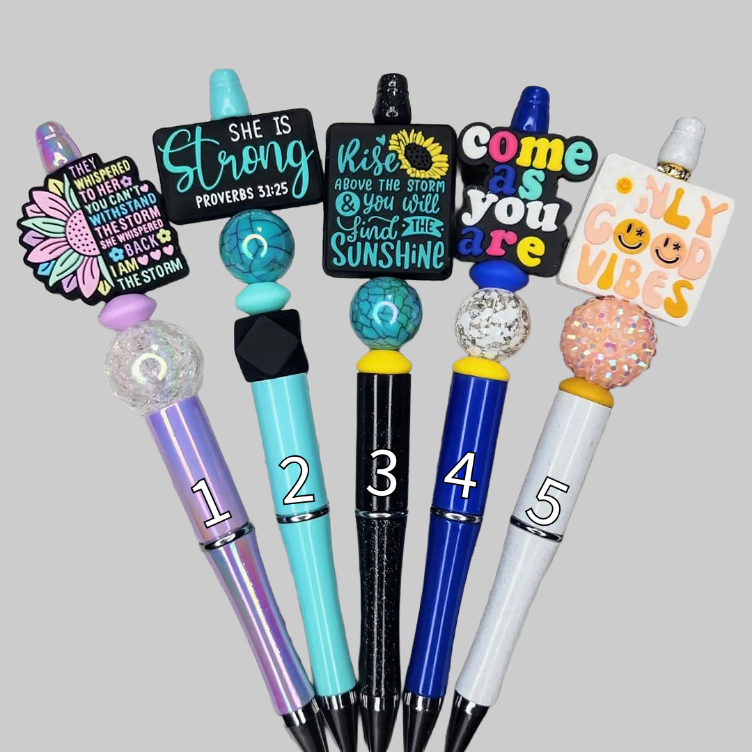 2A Inspirational Custom Design Beaded Pens