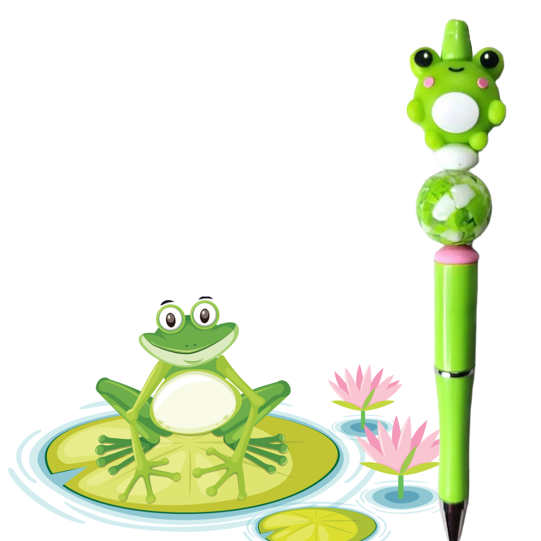 3D Frog Beaded Pen