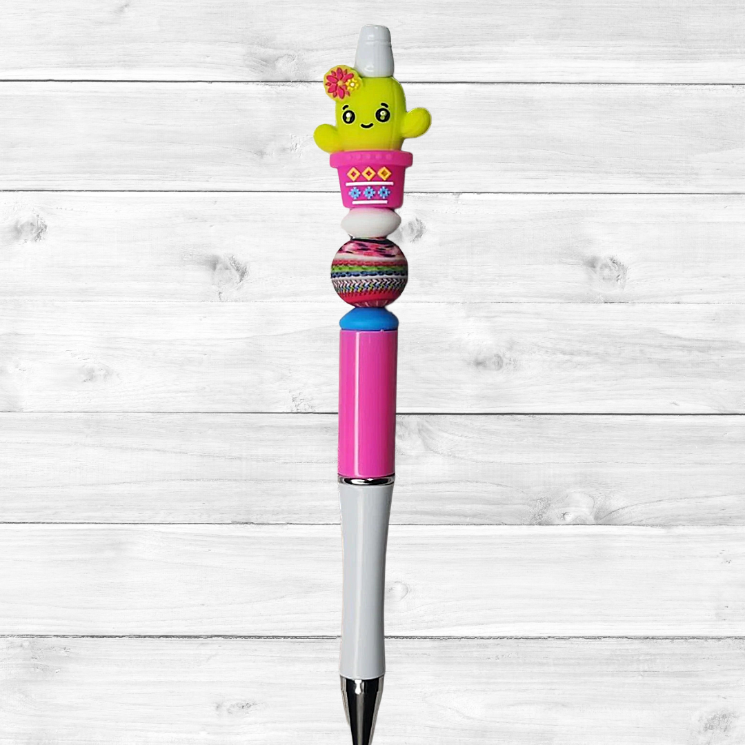 3D Cactus Beaded Pen