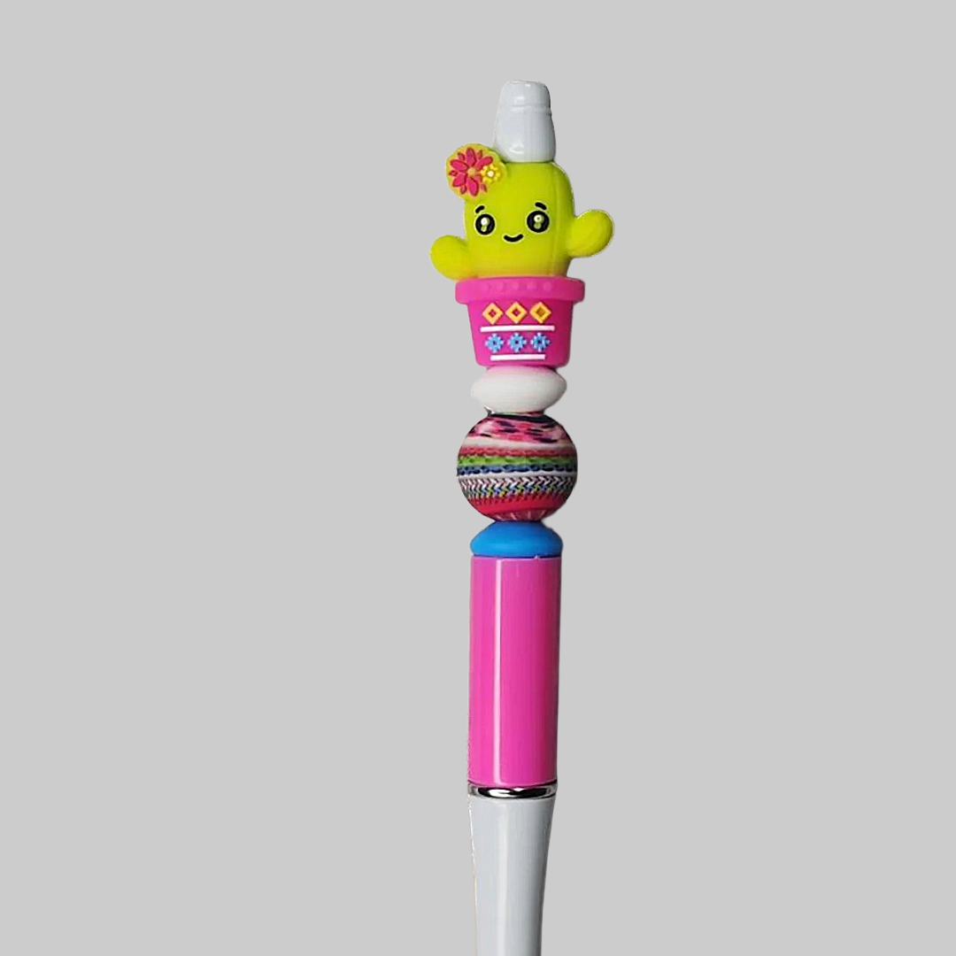 3D Cactus Beaded Pen