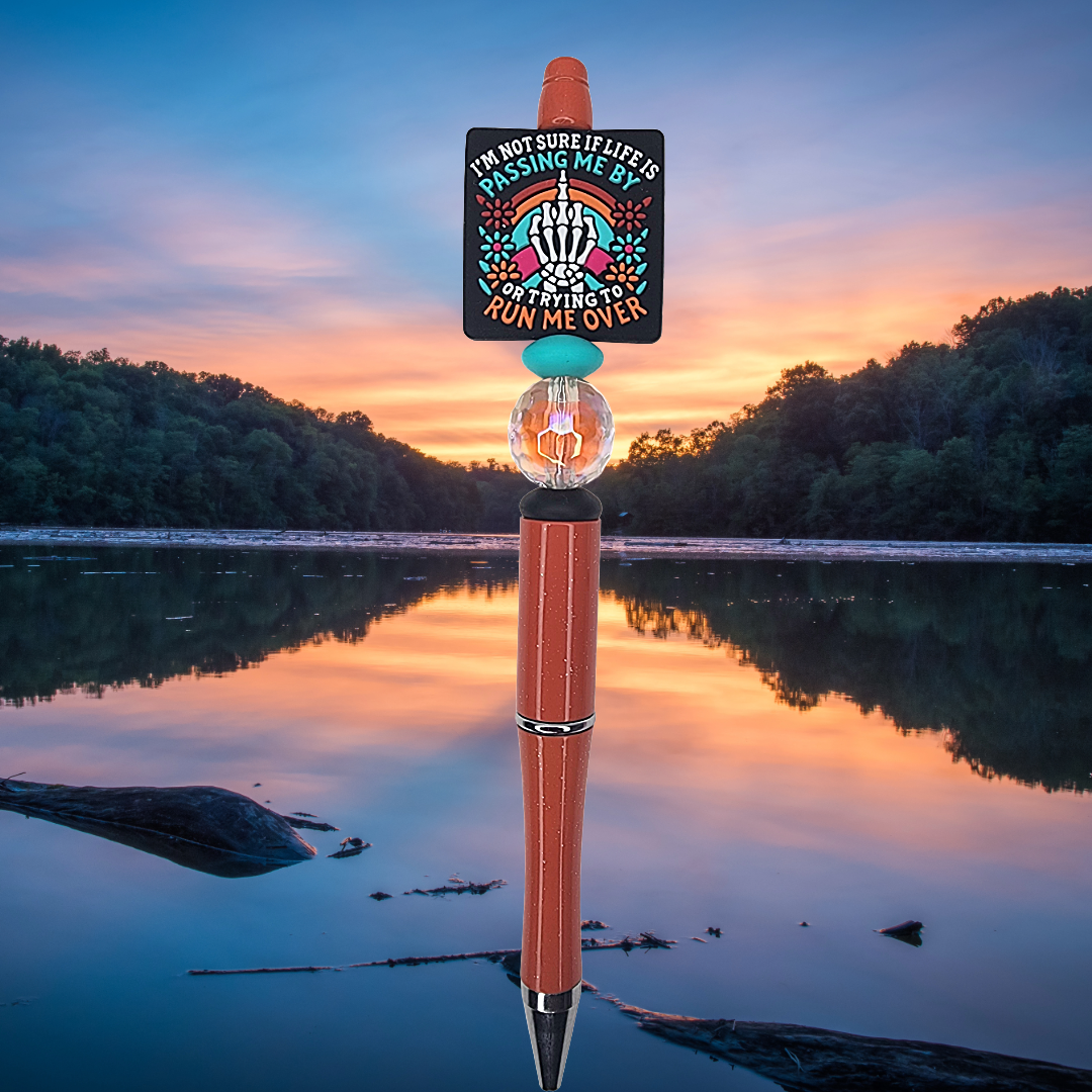 2X Inspirational Custom Design Beaded Pens