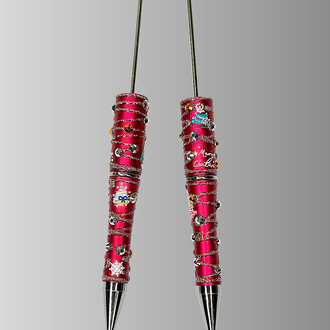 Christmas Beaded Pen Blanks