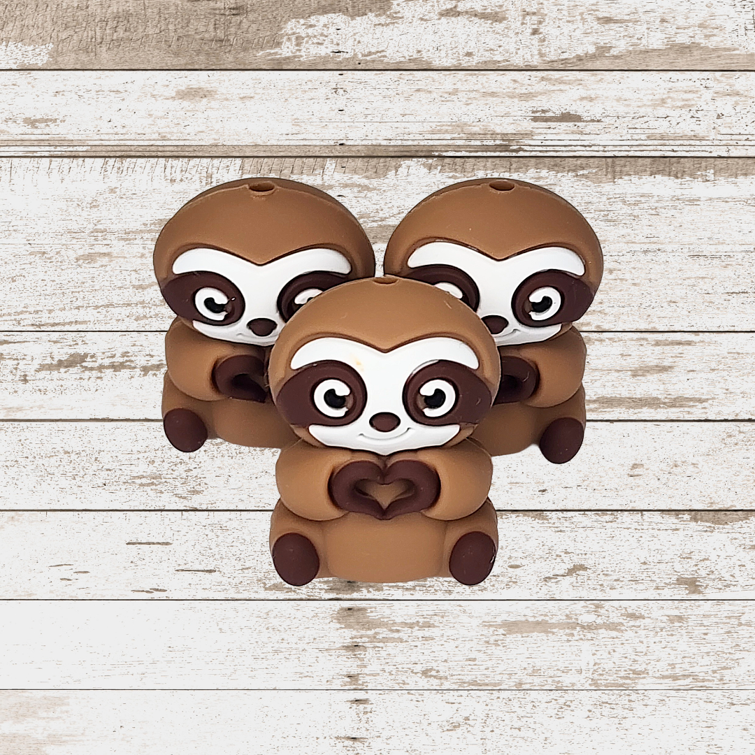 3D Sloth Focal Bead