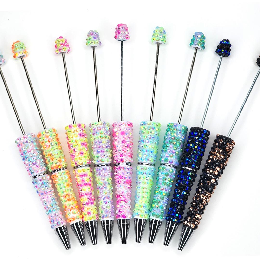 Multicolor Rhinestone Full Body Beadable Pen Blanks