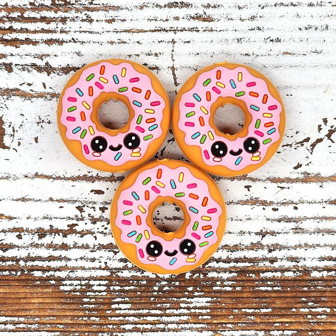 3D Sprinkle Donut Focal Bead