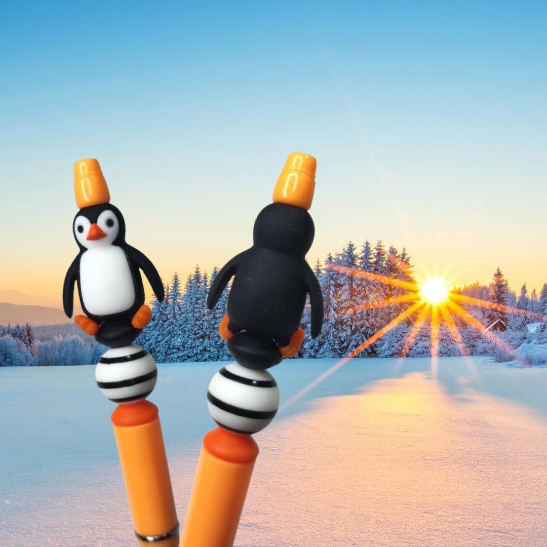 3D Penguin Beaded Pen