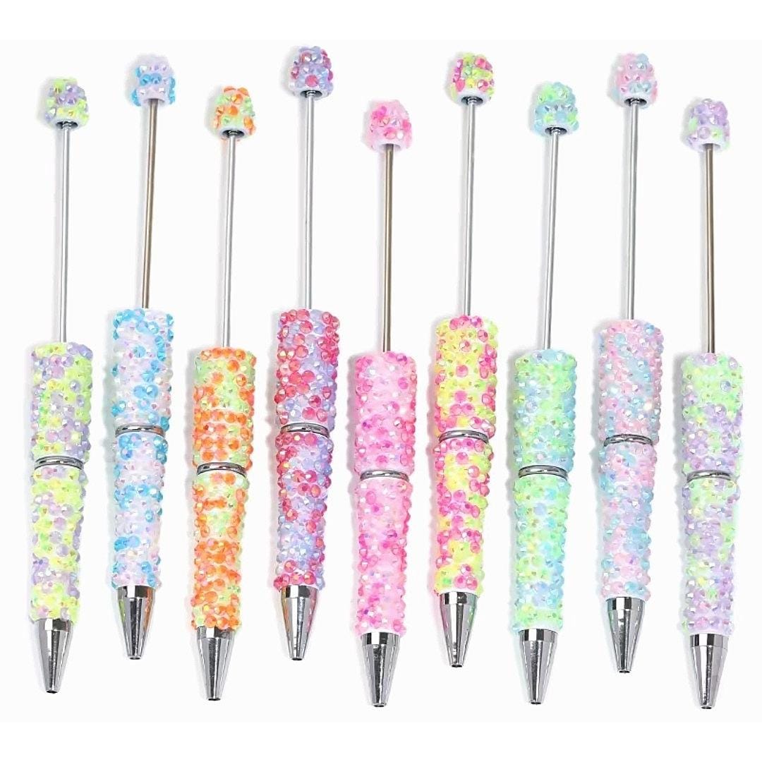 Multicolor Rhinestone Full Body Beadable Pen Blanks