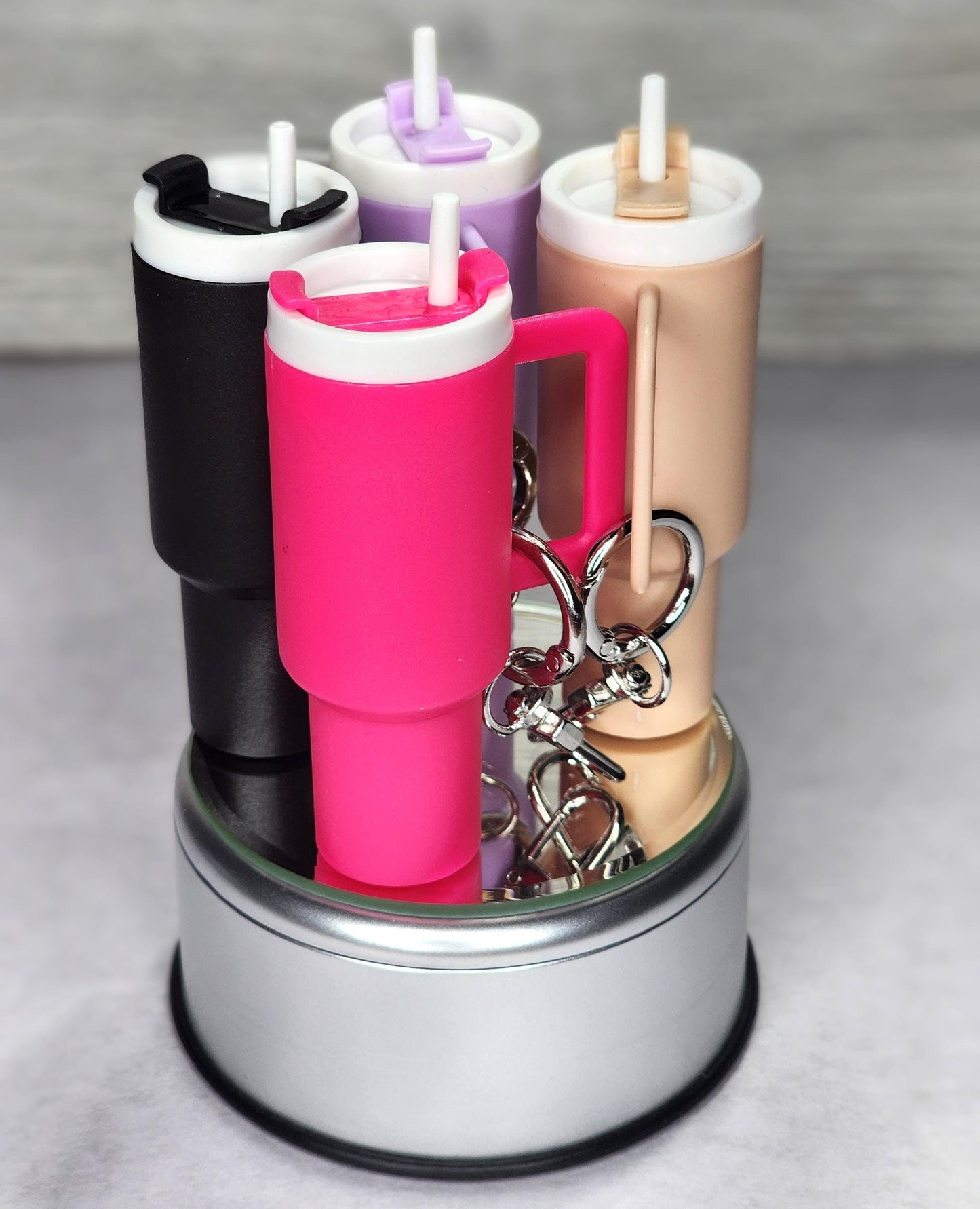 Mini Tumbler Chapstick Keychain Holder