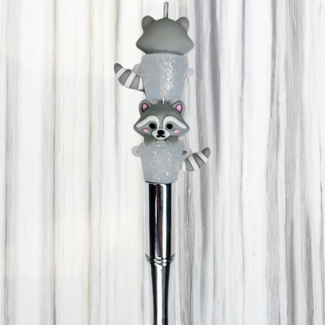 3D Beaded Raccoon Pen