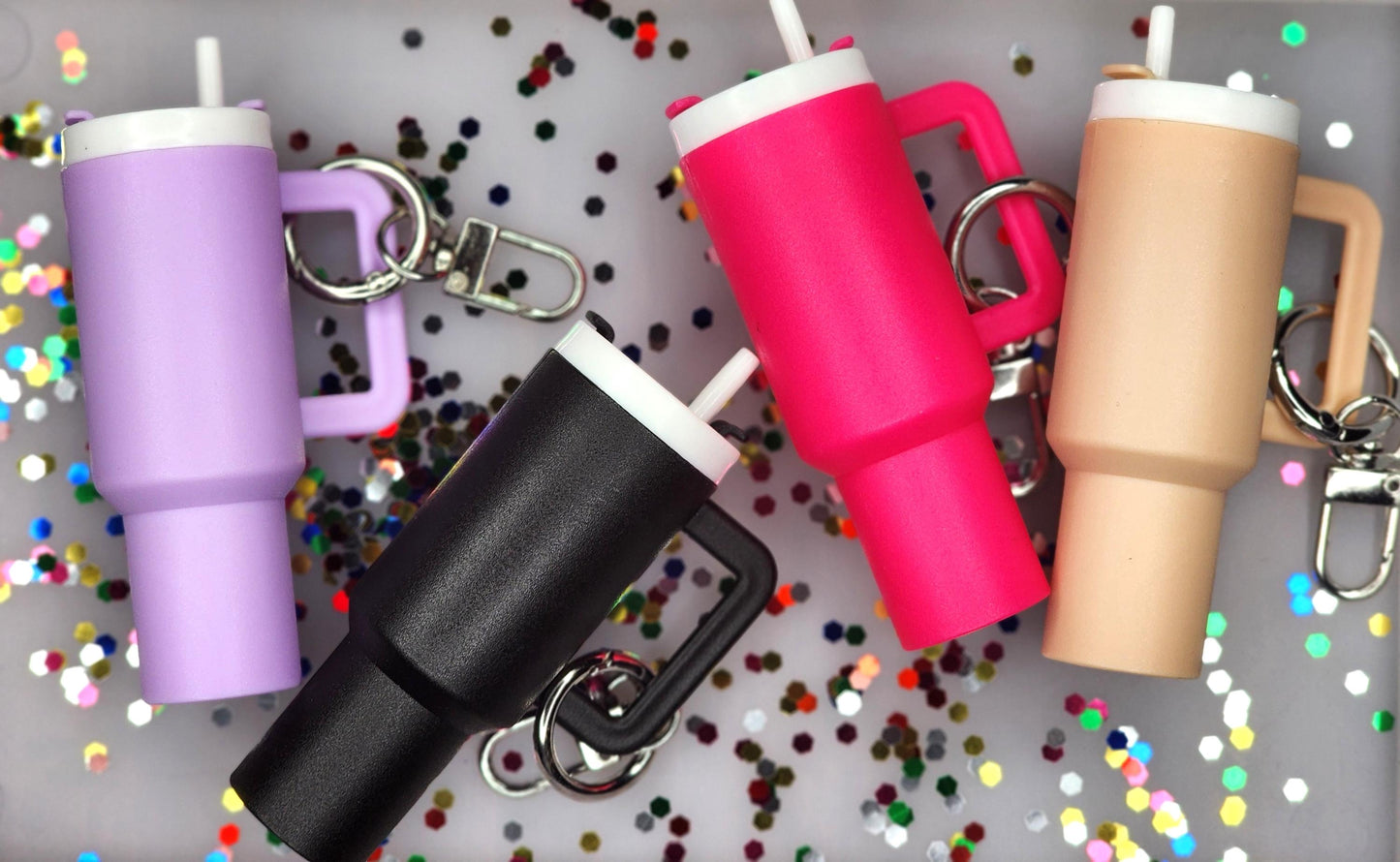 Mini Tumbler Chapstick Keychain Holder