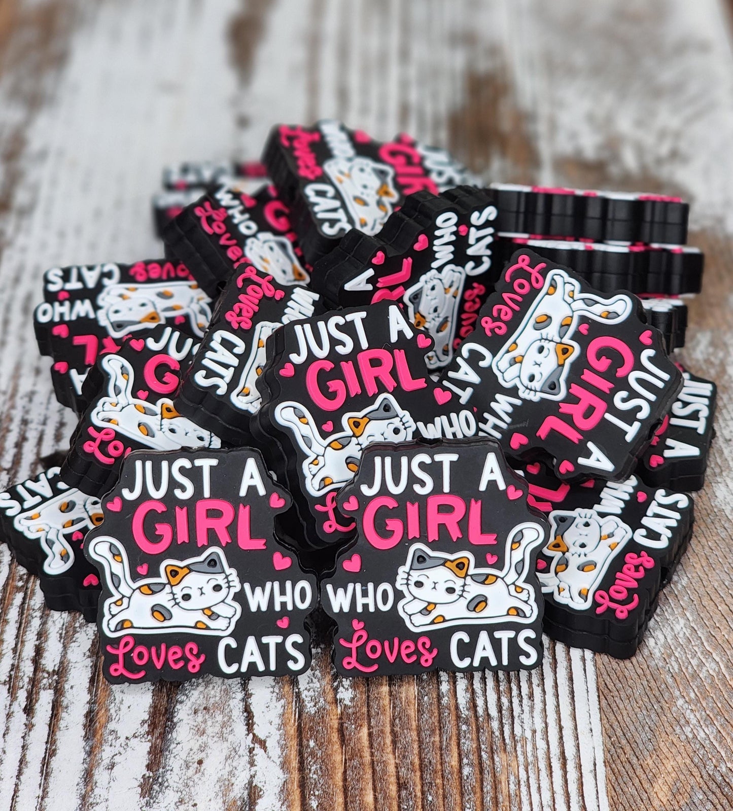 Just a Girl That Loves Cats Focal Bead 19