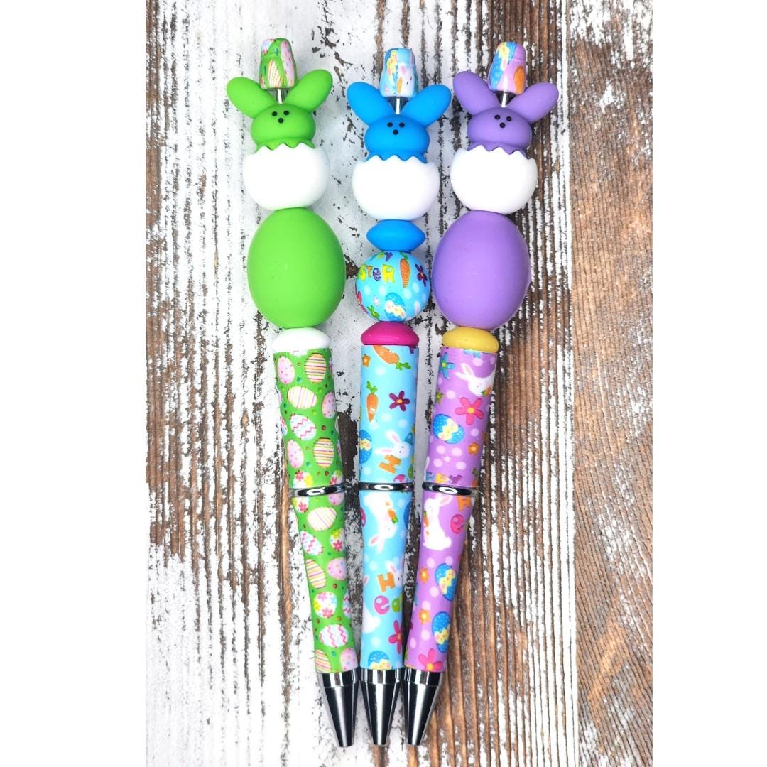 3D Easter Bunny Beaded Pens