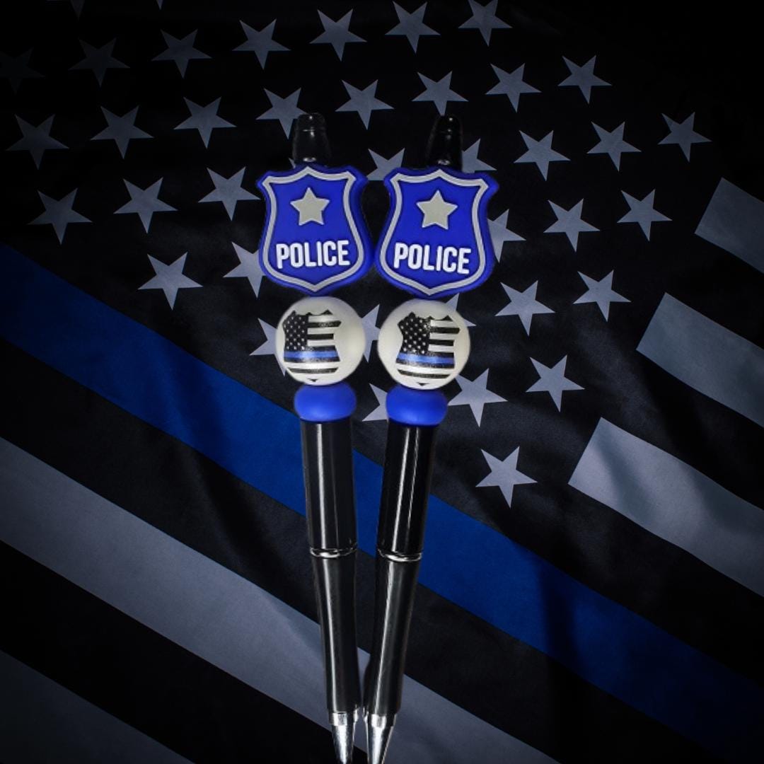 Police and 911 Operator Beaded Pen