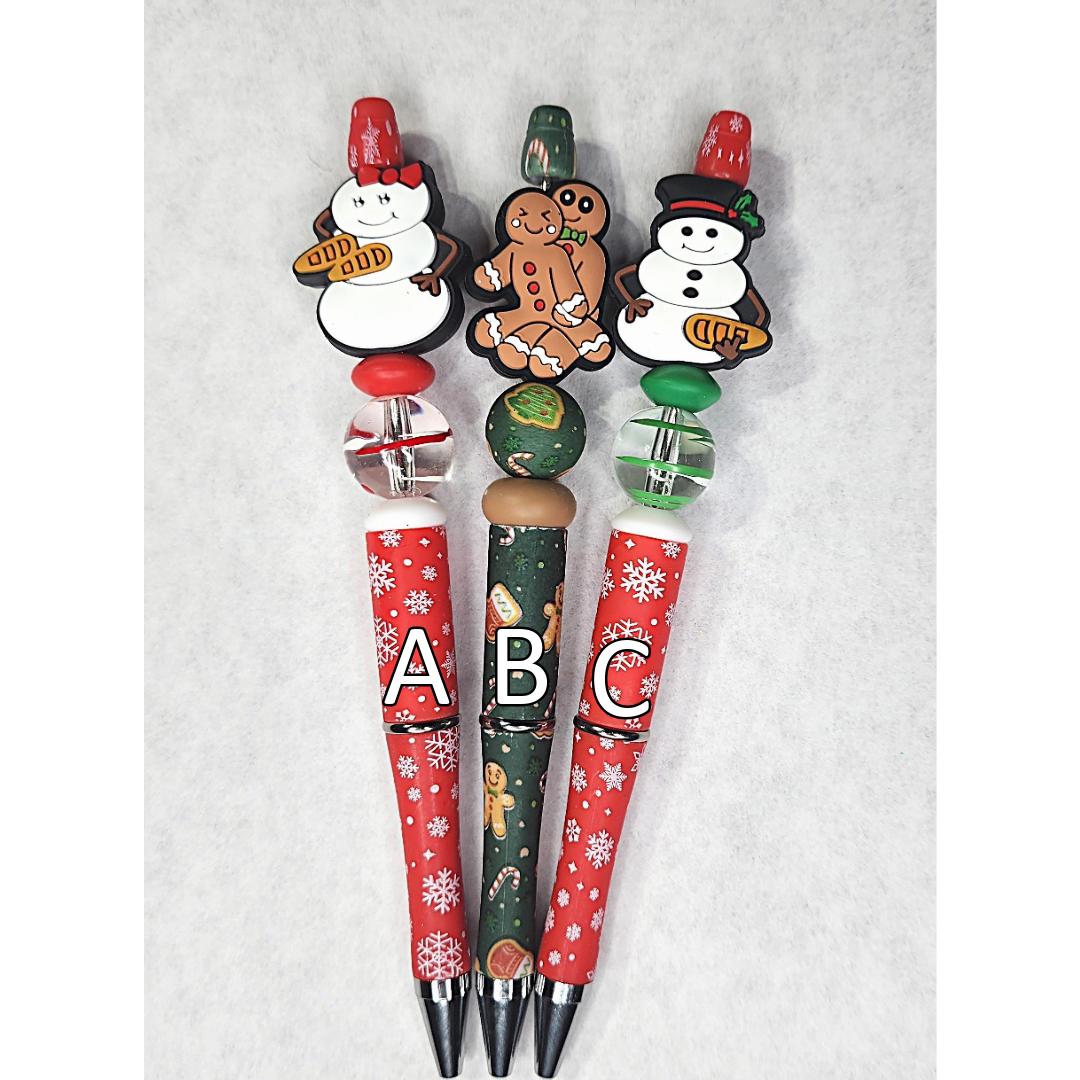 Naughty Christmas Beaded Pens