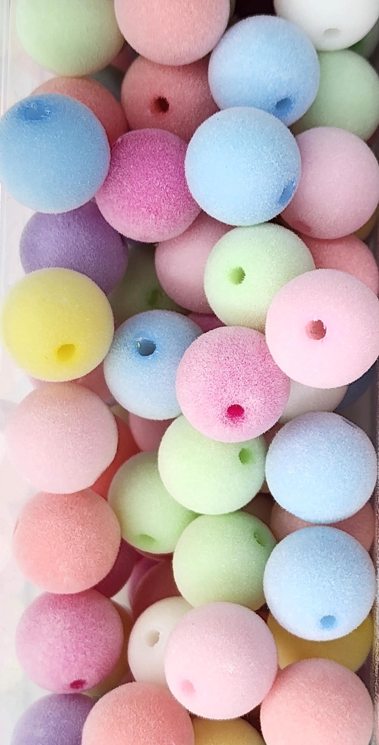 16mm Flocked Beads (10 Pack)
