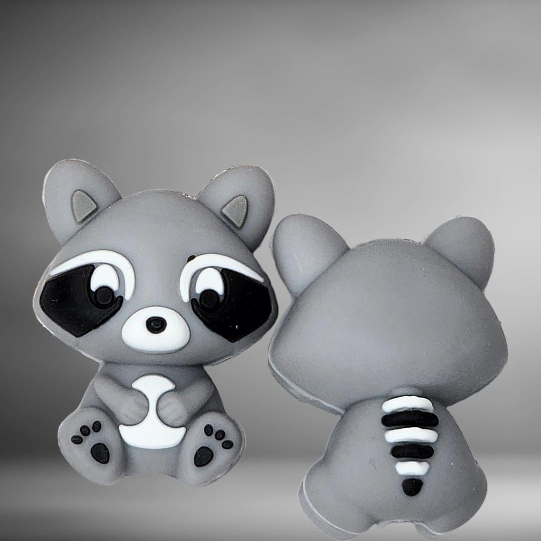 3D Raccoon Focal Bead